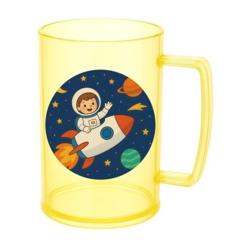 Caneca de Chopp Infantil Personalizada Aventura Espacial