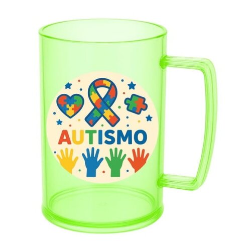 Caneca de Chopp Infantil Personalizada Autismo