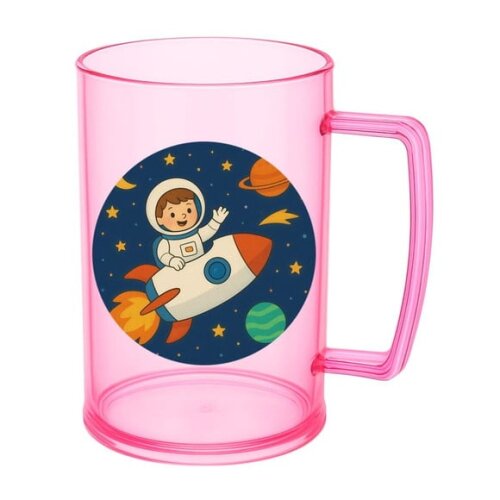 Caneca de Chopp Infantil Personalizada Aventura Espacial