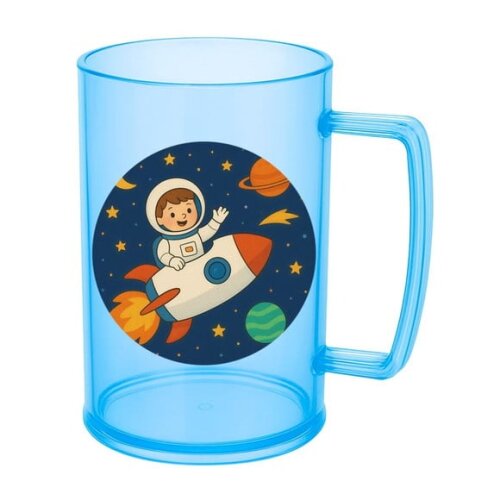 Caneca de Chopp Infantil Personalizada Aventura Espacial