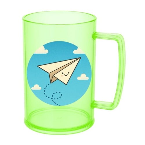 Caneca de Chopp Infantil Personalizada Aviãozinho de Papel
