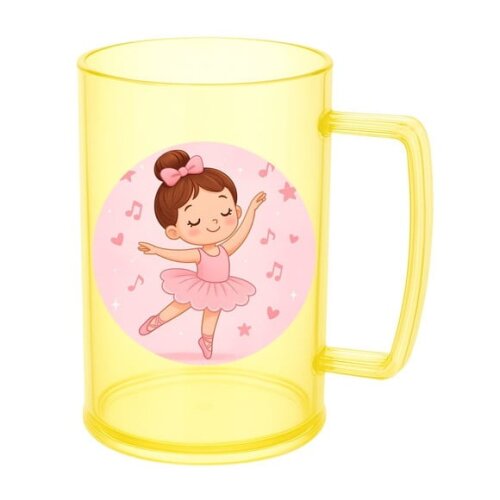 Caneca de Chopp Infantil Personalizada Bailarina