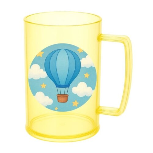 Caneca de Chopp Infantil Personalizada Balão de Ar Azul