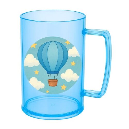 Caneca de Chopp Infantil Personalizada Balão de Ar Azul