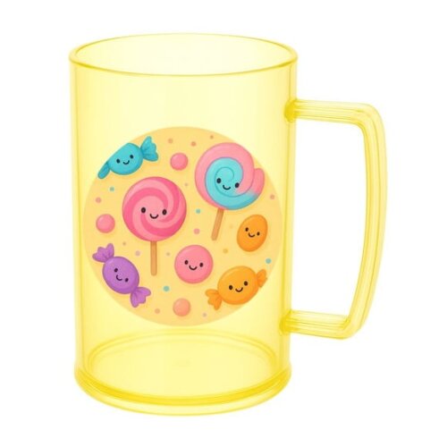 Caneca de Chopp Infantil Personalizada Balas e Pirulitos