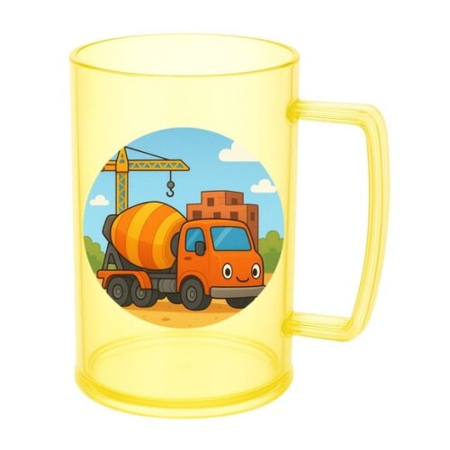 Caneca de Chopp Infantil Personalizada Betoneira
