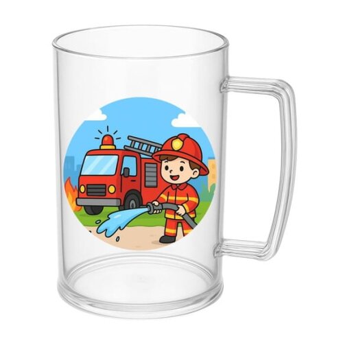 Caneca de Chopp Infantil Personalizada Bombeiros