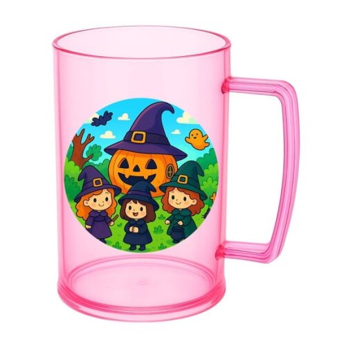 Caneca de Chopp Infantil Personalizada Bruxinhas Fofas