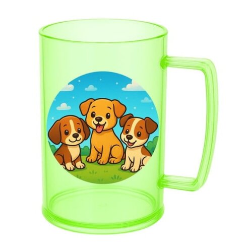 Caneca de Chopp Infantil Personalizada Cachorrinhos