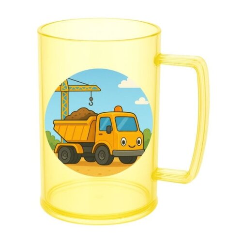 Caneca de Chopp Infantil Personalizada Caminhão Caçamba