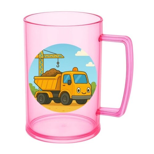 Caneca de Chopp Infantil Personalizada Caminhão Caçamba