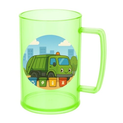 Caneca de Chopp Infantil Personalizada Caminhão de Lixo