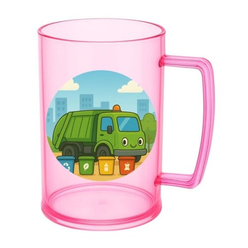 Caneca de Chopp Infantil Personalizada Caminhão de Lixo