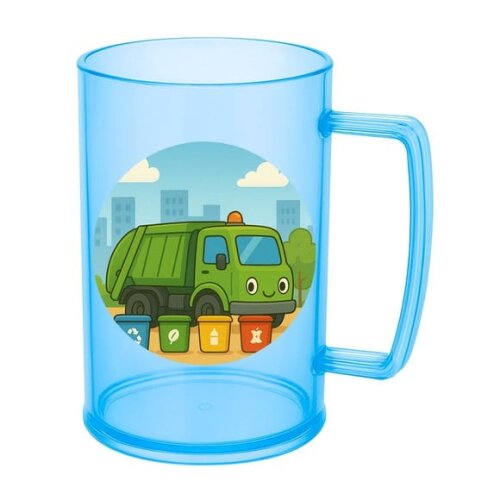 Caneca de Chopp Infantil Personalizada Caminhão de Lixo