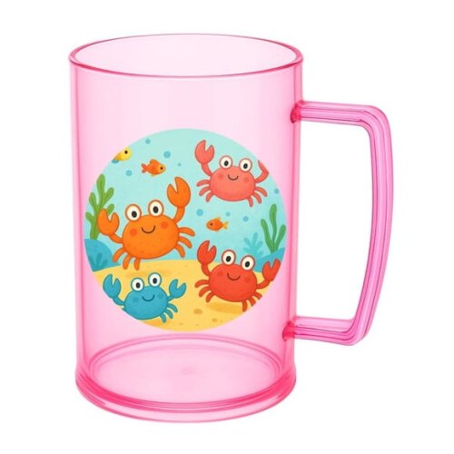 Caneca de Chopp Infantil Personalizada Caranguejinhos