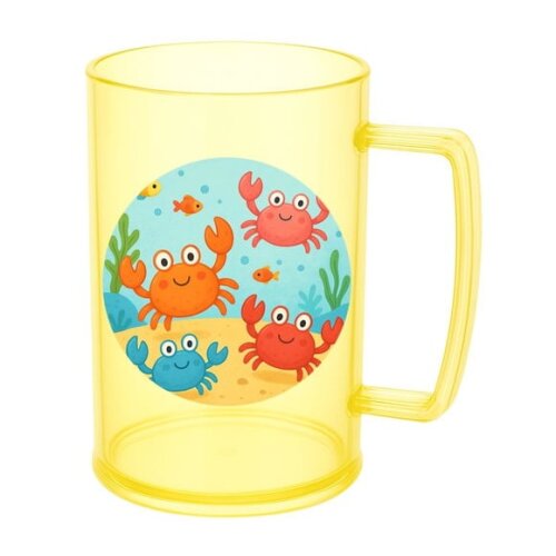 Caneca de Chopp Infantil Personalizada Caranguejinhos