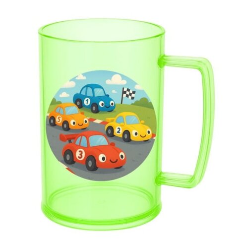 Caneca de Chopp Infantil Personalizada Carros de Corridas