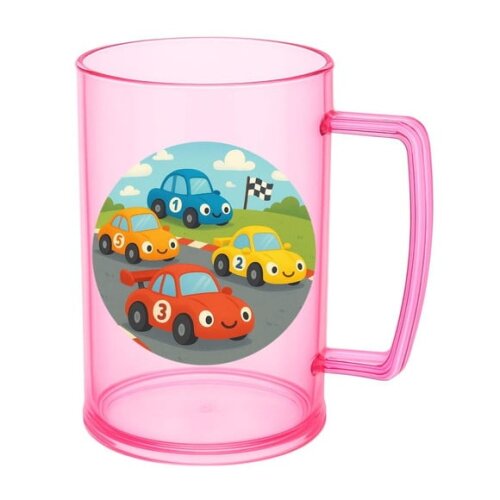 Caneca de Chopp Infantil Personalizada Carros de Corridas