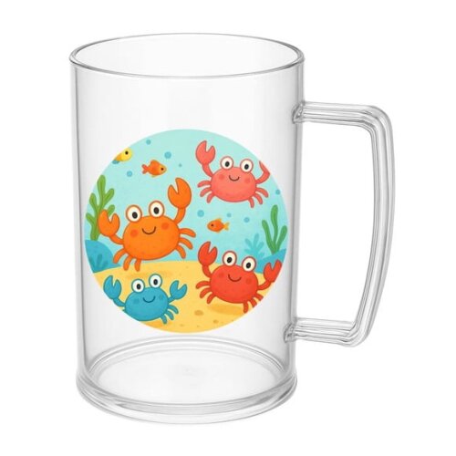 Caneca de Chopp Infantil Personalizada Caranguejinhos