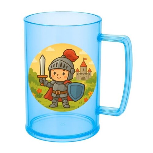 Caneca de Chopp Infantil Personalizada Cavaleiro Medieval