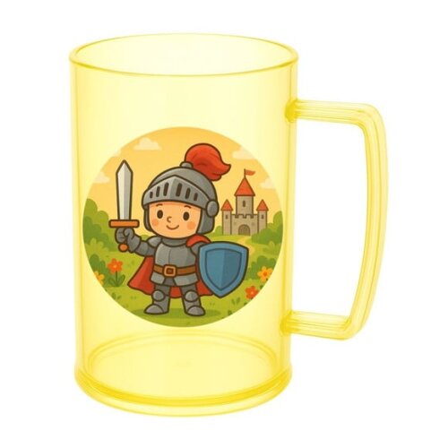 Caneca de Chopp Infantil Personalizada Cavaleiro Medieval