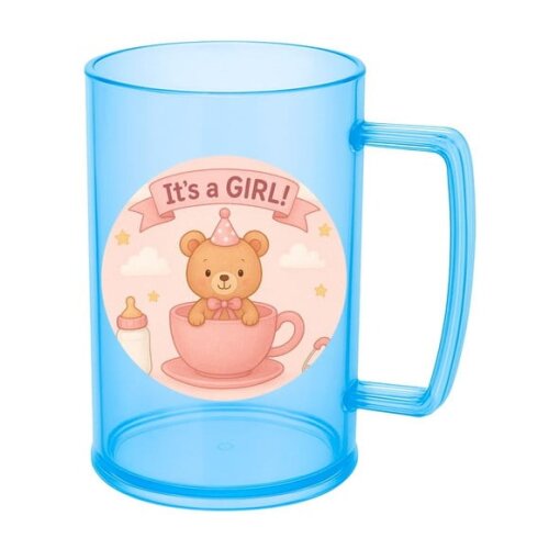 Caneca de Chopp Infantil Personalizada Chá de Bebê Menina