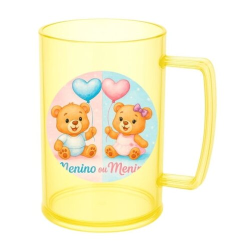 Caneca de Chopp Infantil Personalizada Chá de Revelação