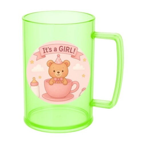 Caneca de Chopp Infantil Personalizada Chá de Bebê Menina
