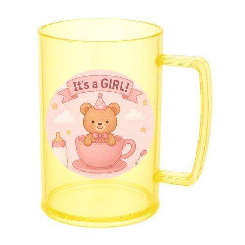 Caneca de Chopp Infantil Personalizada Chá de Bebê Menina