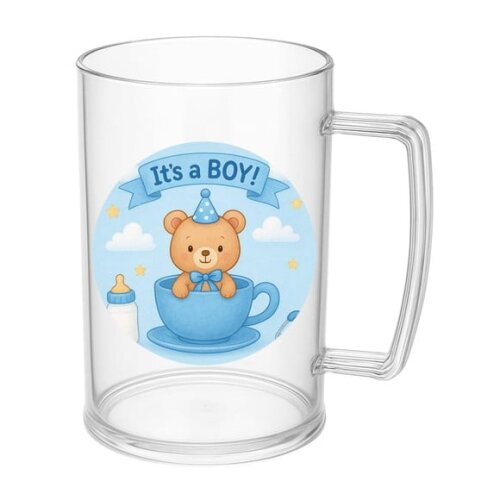 Caneca de Chopp Infantil Personalizada Chá de Bebê Menino
