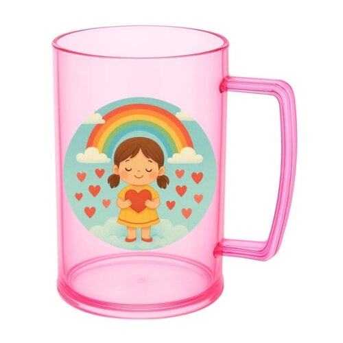 Caneca de Chopp Infantil Personalizada Chuva de Amor
