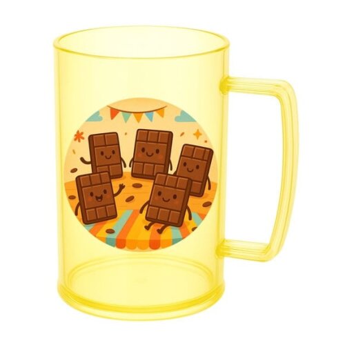 Caneca de Chopp Infantil Personalizada Chocolates