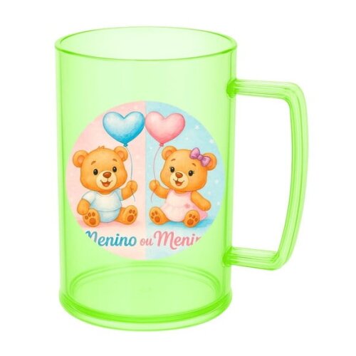 Caneca de Chopp Infantil Personalizada Chá de Revelação