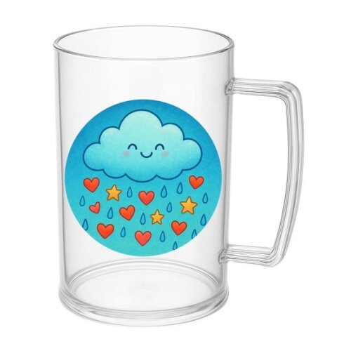 Caneca de Chopp Infantil Personalizada Chuva de Bênçãos