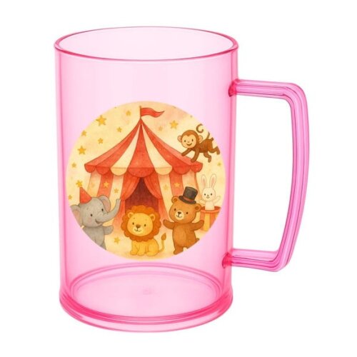 Caneca de Chopp Infantil Personalizada Circo Aquarela