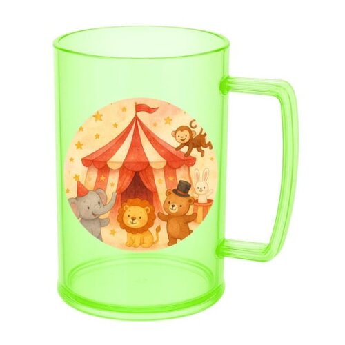 Caneca de Chopp Infantil Personalizada Circo Aquarela