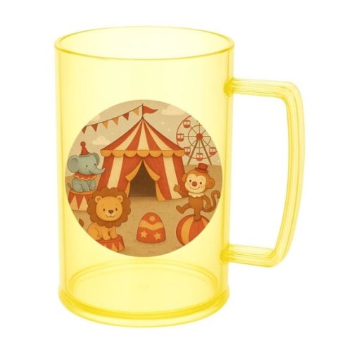 Caneca de Chopp Infantil Personalizada Circo Vintage