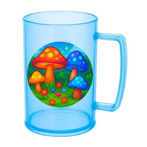 Caneca de Chopp Infantil Personalizada Cogumelos Mágicos
