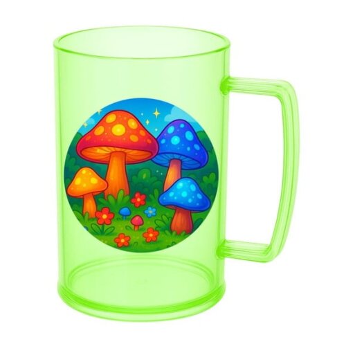 Caneca de Chopp Infantil Personalizada Cogumelos Mágicos