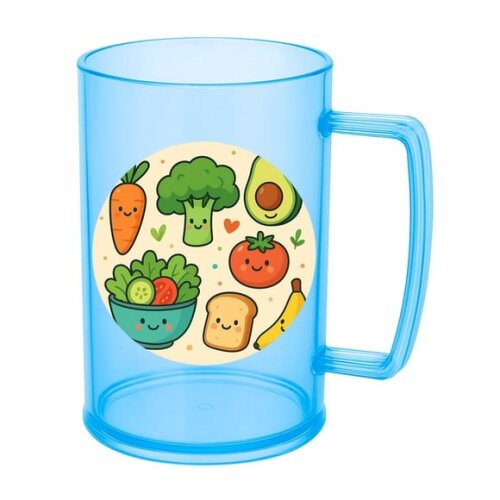 Caneca de Chopp Infantil Personalizada Comidinhas Saudáveis