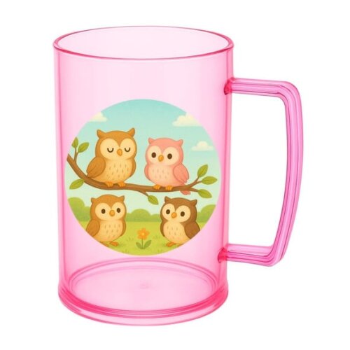 Caneca de Chopp Infantil Personalizada Corujinhas