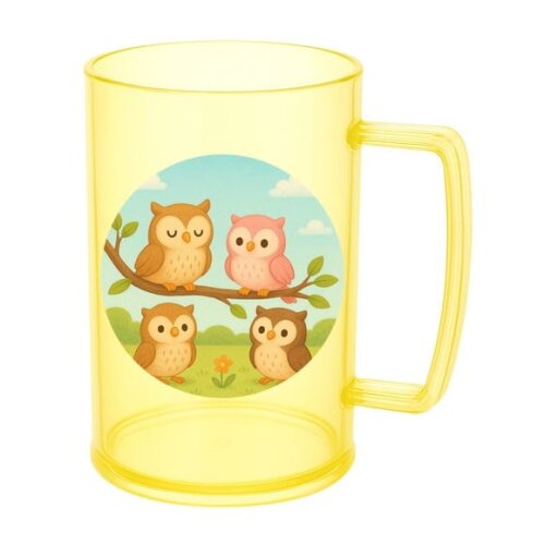 Caneca de Chopp Infantil Personalizada Corujinhas