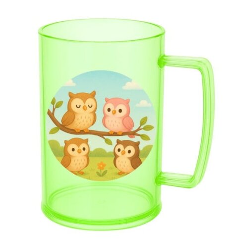 Caneca de Chopp Infantil Personalizada Corujinhas