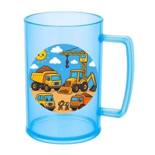 Caneca de Chopp Infantil Personalizada Construção Civil