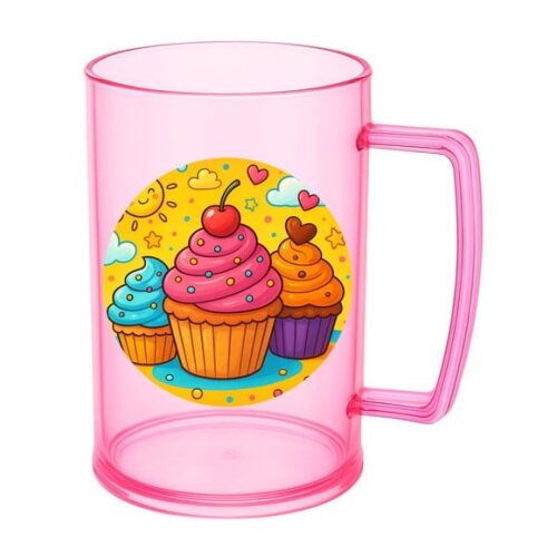 Caneca de Chopp Infantil Personalizada Cupcakes