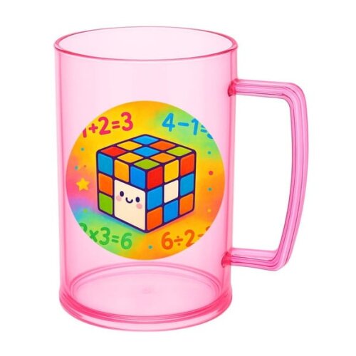 Caneca de Chopp Infantil Personalizada Cubo Mágico
