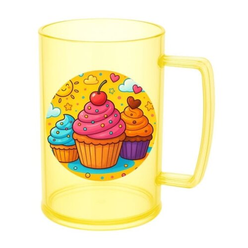 Caneca de Chopp Infantil Personalizada Cupcakes