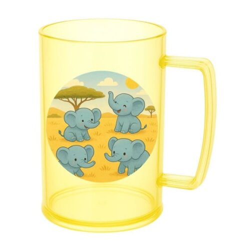 Caneca de Chopp Infantil Personalizada Elefantinhos