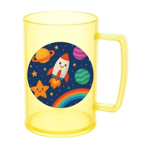 Caneca de Chopp Infantil Personalizada Espaço Colorido