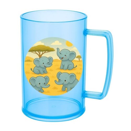 Caneca de Chopp Infantil Personalizada Elefantinhos